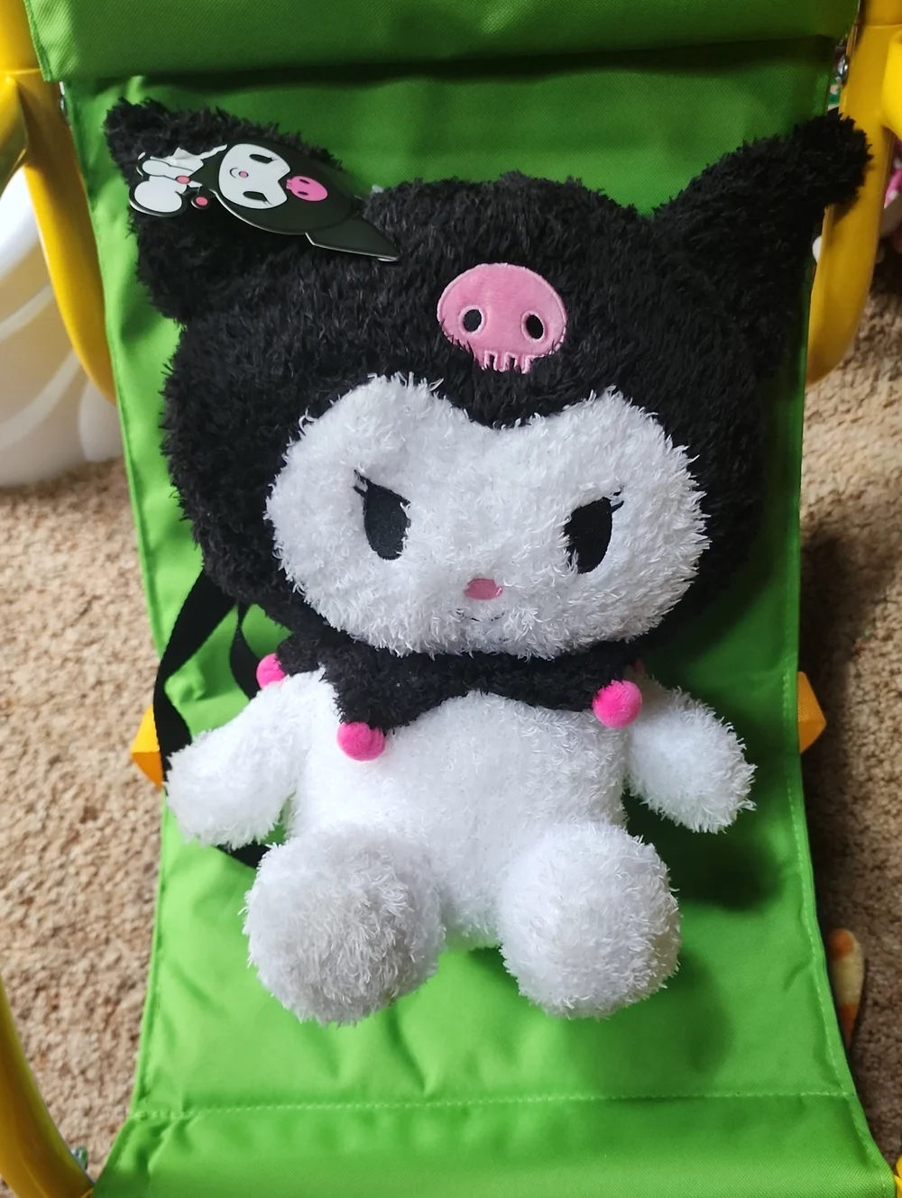 Sanrio Kuromi Feather Plush Backpack